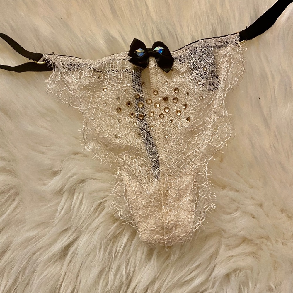 Victoria’s Secret S Swarovski Crystal Thong Panty